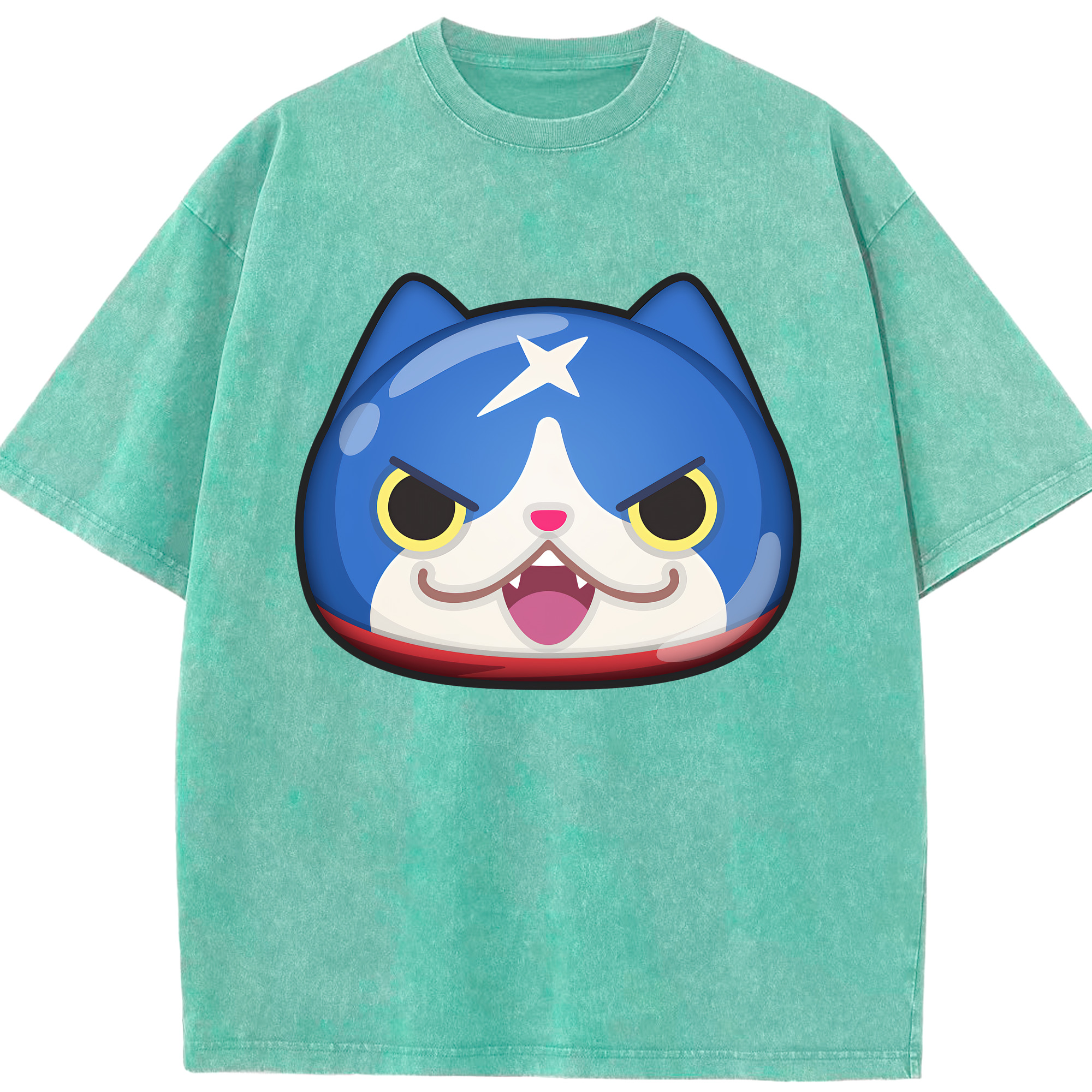 （画像用） 妖怪ウォッチ Yo-kai Watch 綿100% ヴィンテージ風 半袖Tシャツ（フロントプリント）